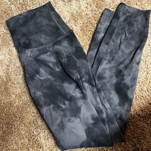 Lululemon Align High Rise Pant 25” Diamond Dye Pitch Grey Graphite Grey